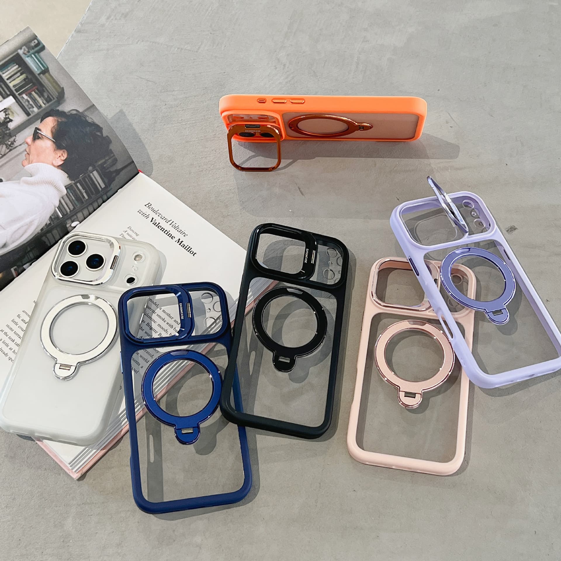 Dual Bracket Compatible with iPhone 18 Pro Max Case 360° Rotating Magnetic Stand Apple 17 Full Coverage Protection