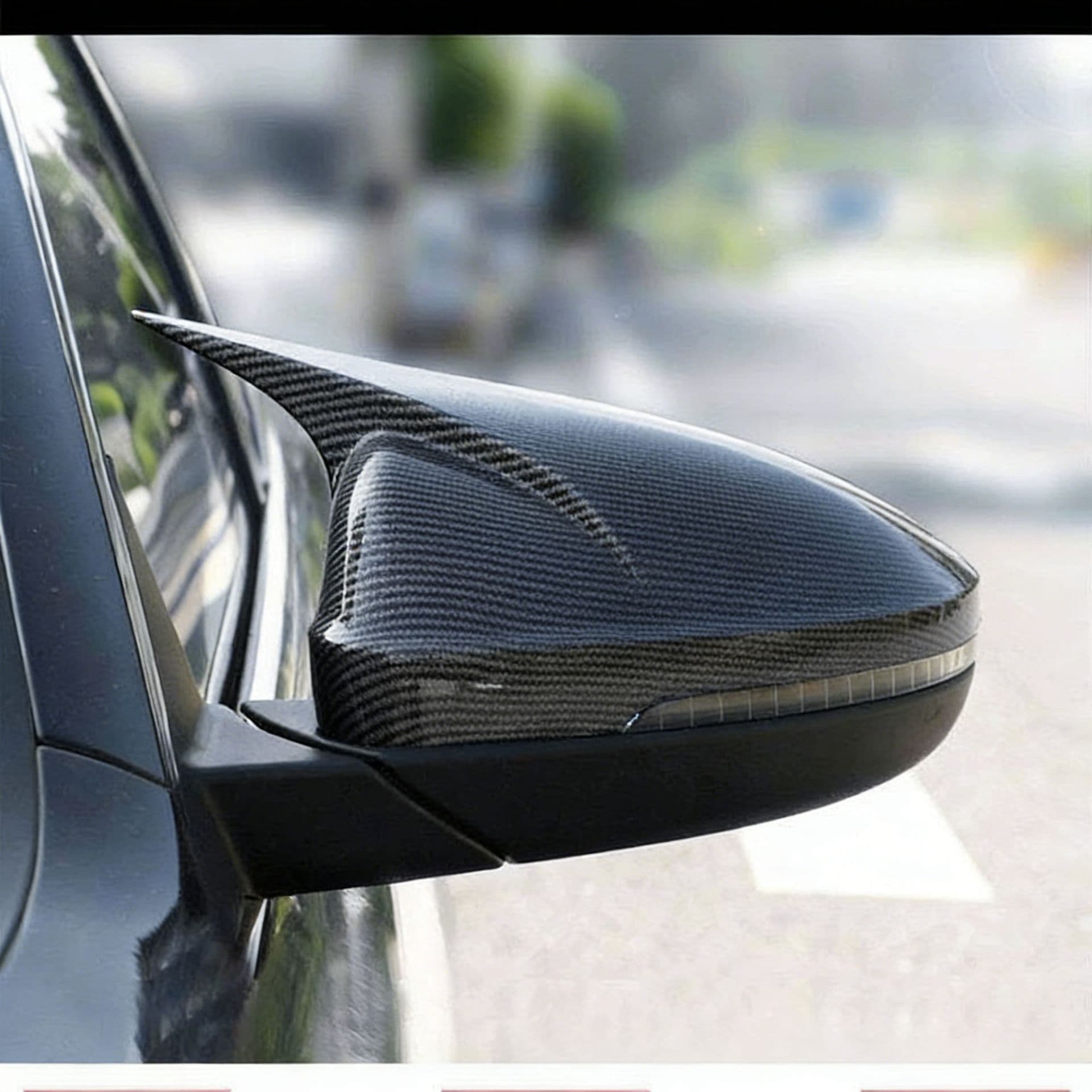For Volkswagen Golf MK7 Bullhorn MK7.5 GTI GTD R Modified Rearview Mirror Shell Cover Bullhorn