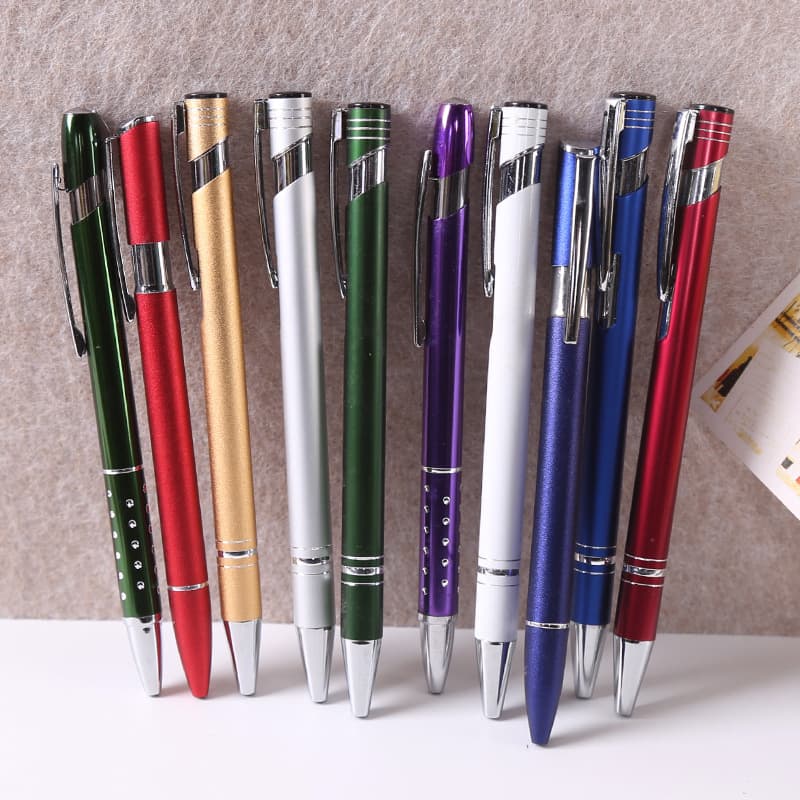 Metal Premium Pen Aluminum Barrel Retractable Ballpoint Pen Multi-functional Press Pen for Students Office Supplies Practical Gift