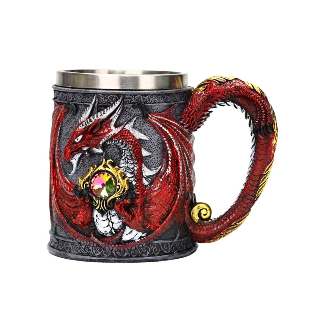 Gem Guardian Dragon Stainless Steel Beer Mug Large Capacity High Appearance Foreign Trade Draft Beer Mug Mystery Gift Cup
