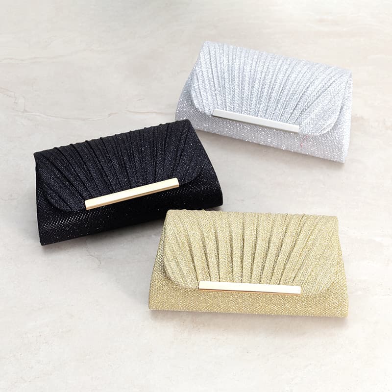 Sequin Pleated Bag Women's Evening Bag Chain Shoulder Bag Banquet Bag