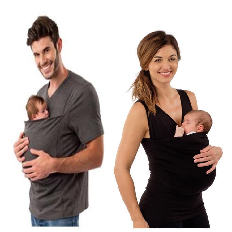 2024 Spring/Summer European and American Amazon Kangaroo Mom Kangaroo Dad Multi-functional Family Matching Casual T-Shirt Women's