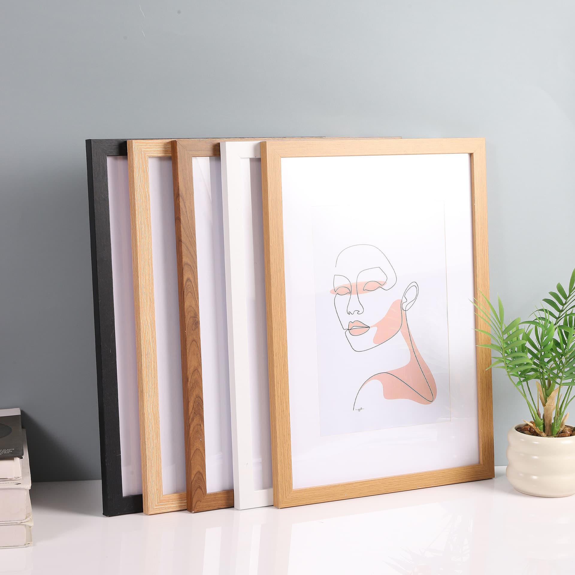 Large Photo Frame 6 Inch A4 Tabletop Wooden Picture Frame Empty Frame Mounted Poster Wall Display Frame Puzzle Frame Factory