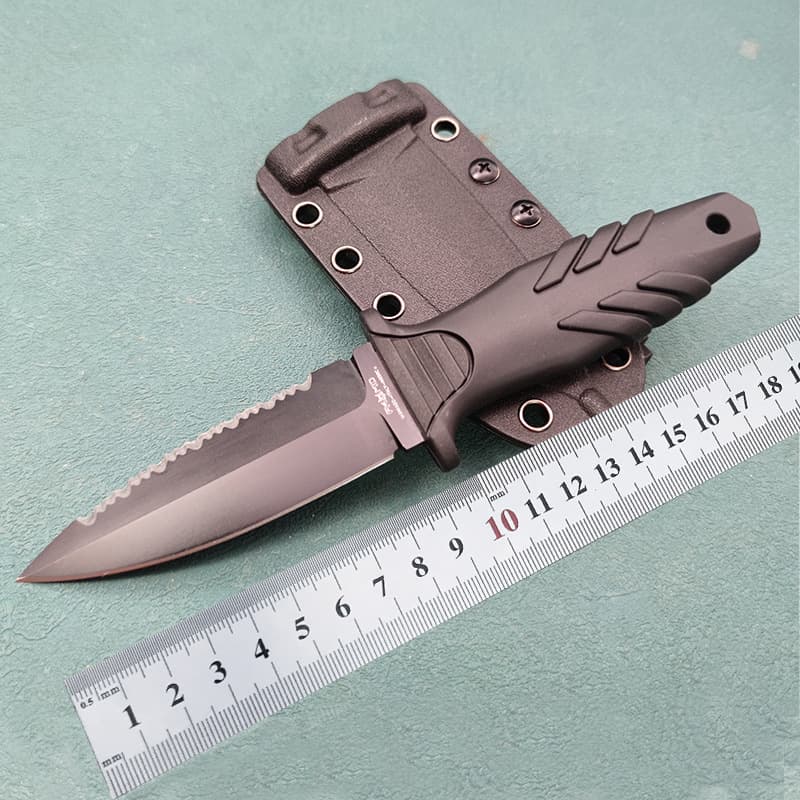 Outdoor Survival K-Type Sheath Knife Tactical Split Military Knife Jungle Multi-Functional Self-Defense Straight Knife Sharp High Hardness