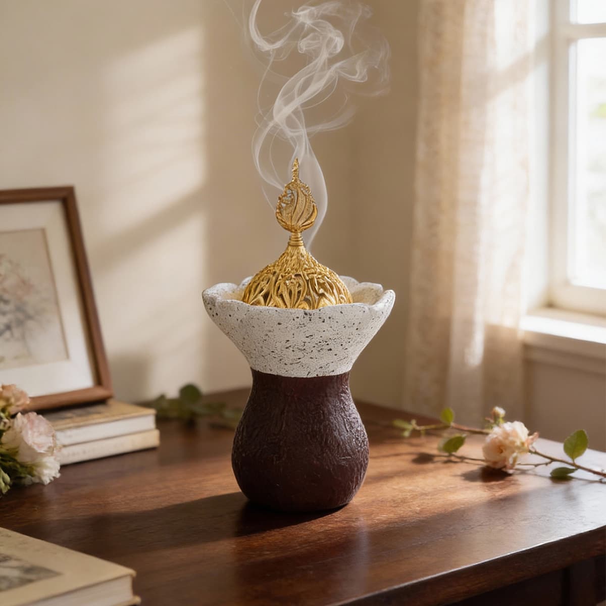 Cross-border Middle Eastern Incense Burner Modern Creative Resin Incense Burner Tower Sandalwood Incense Burner Handheld Middle Eastern Arabic Aromatherapy Burner
