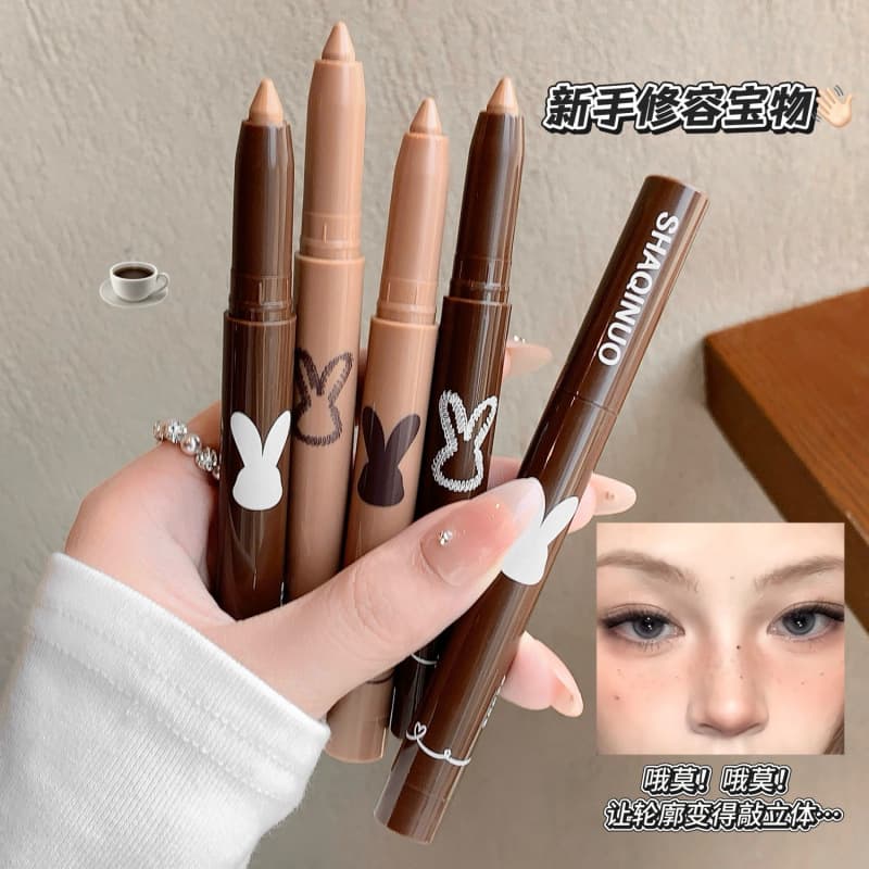 SHAQINUO Natural Contour Stick, Smooth and Natural, Creates 3D Nose Shadow, Cheek Contour, and Jawline Definition