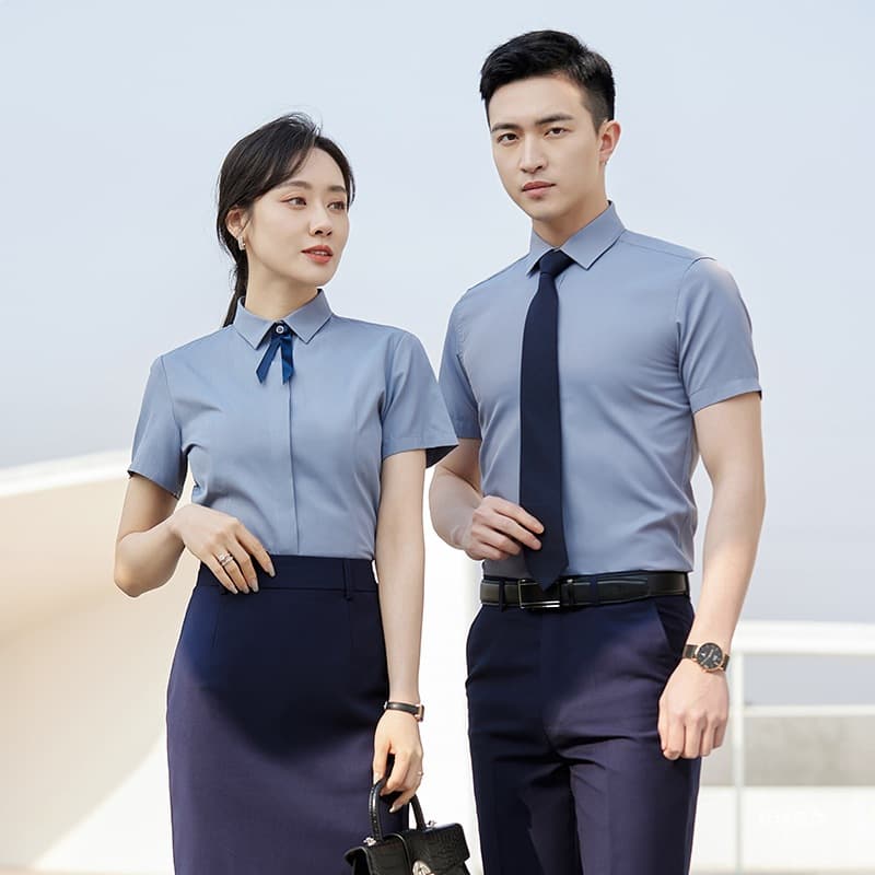 Professional Shirts for Graduates, Business Formal Wear, Long-Sleeved Workwear, Same Style as Bank Shirts, Property Uniform Shirts, Unisex