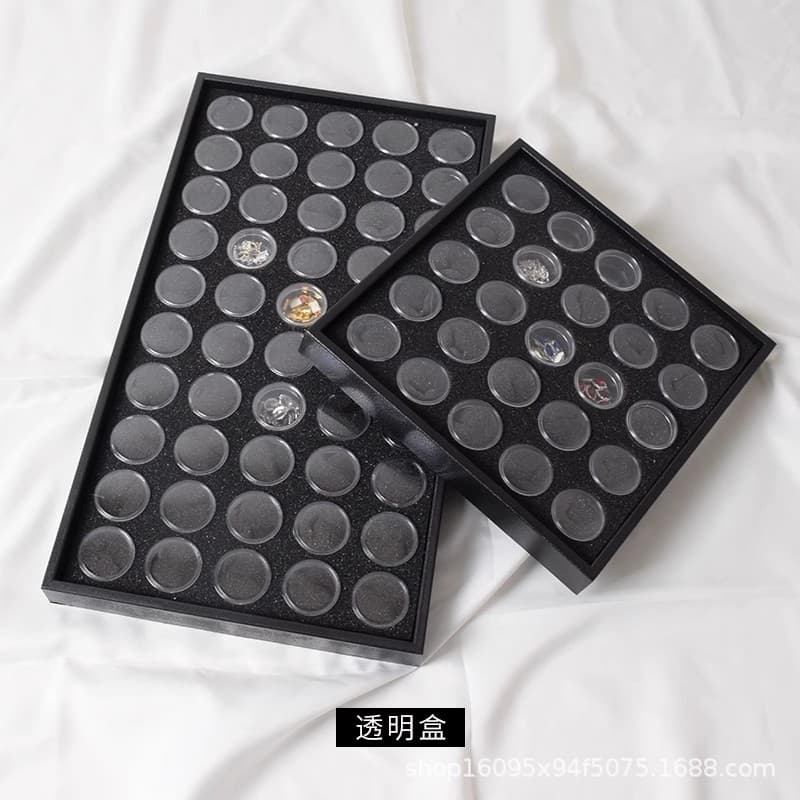 25 Grid 50 Grid Nail Art Storage Box Nail Art Accessories Box Gold Zirconia Metal Rivets Small Diamond Box Nail Diamond Box