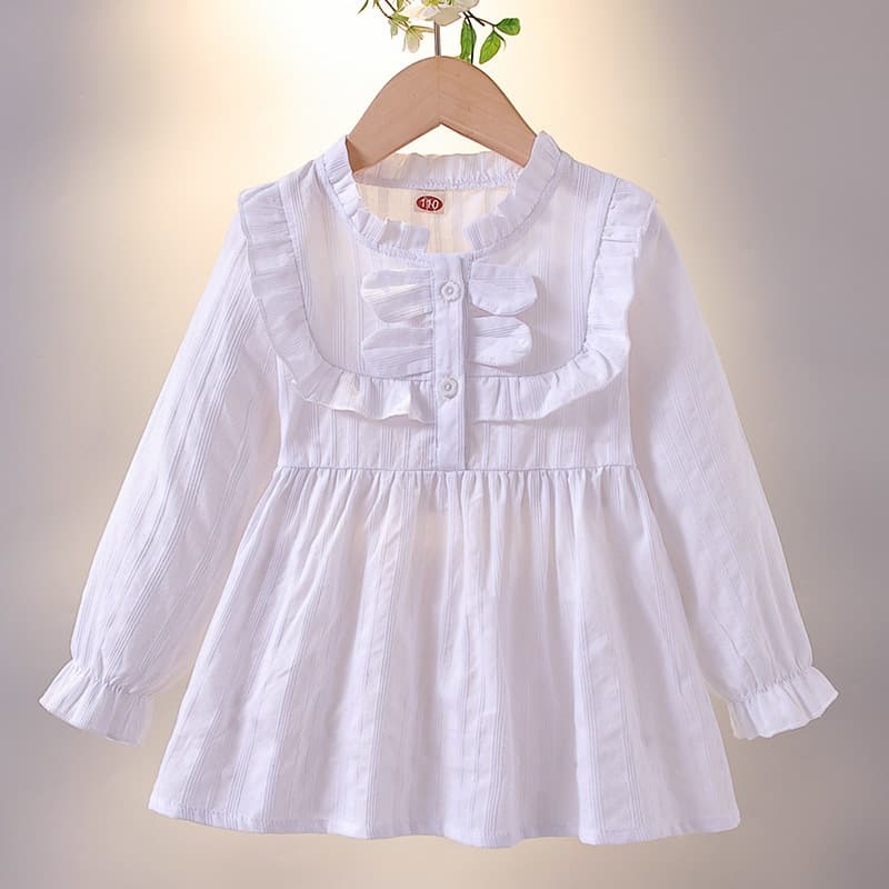 Girls' Shirt 2025 Spring New Arrival Children's Clothing Stylish Autumn Top Spring and Fall Baby Blouse