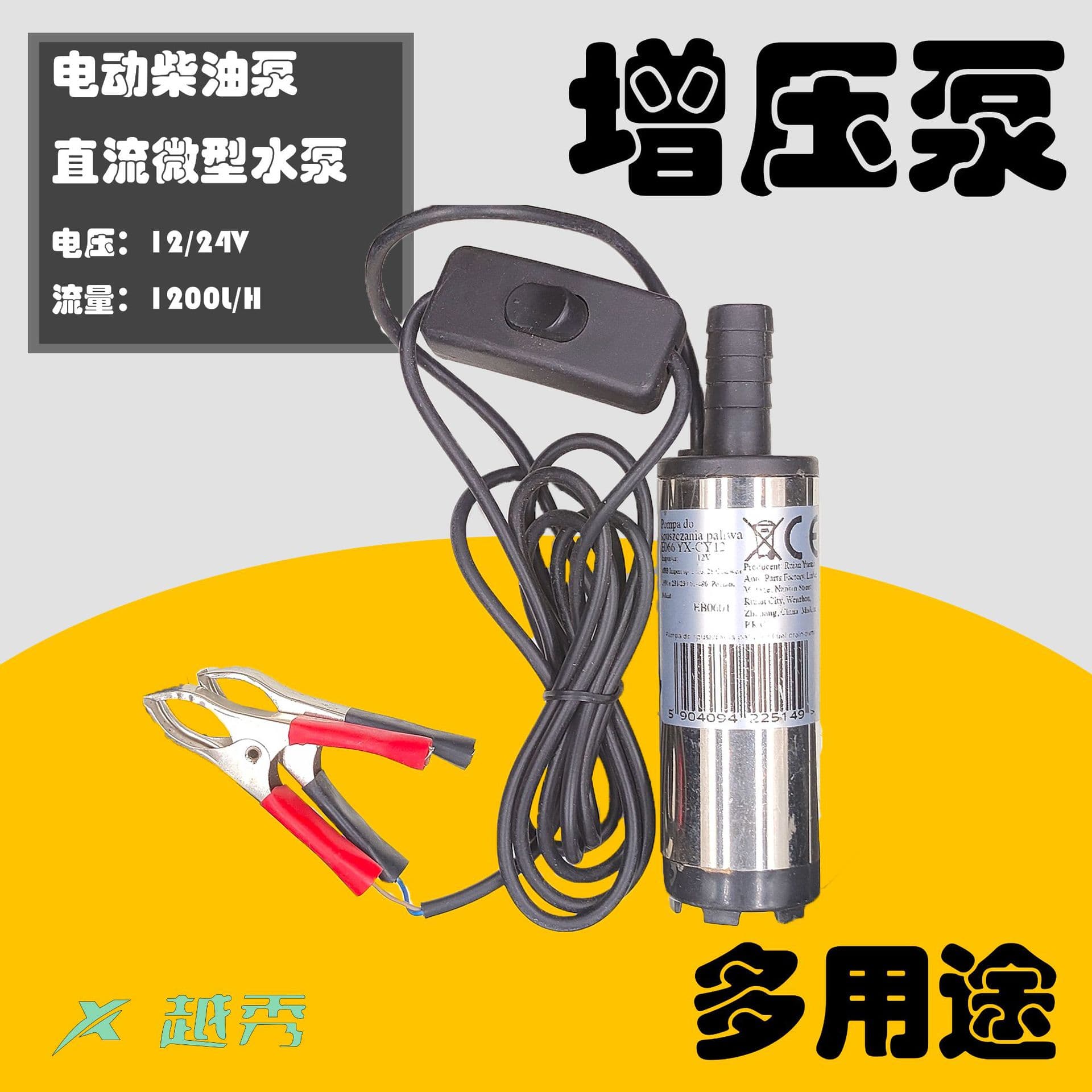 Electric Oil Pump Diesel Pump 12V DC Small Submersible Pump 24V Oil Transfer Pump Small Oil Pump Water Pump Battery Pump