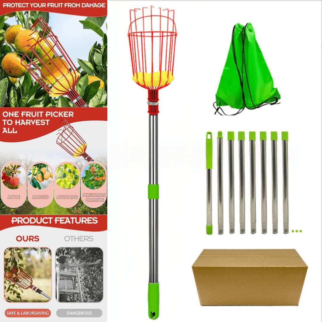Amazon's Best-Selling Fruit Picker, Stainless Steel High-Altitude Fruit Picker, Garden Tool, Fruit Picking Tool