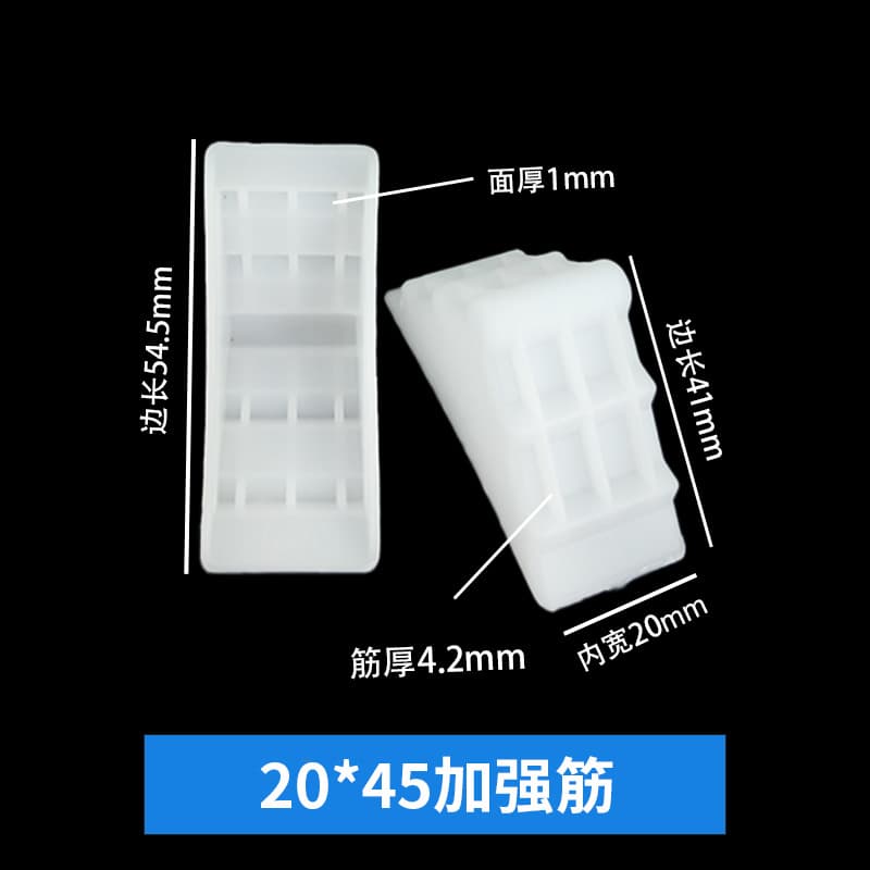 Picture Frame Corner Protector Aluminum Alloy Light Box Corner 10-74mm Glass Slab Corner Plastic Edge Guard Black White Factory