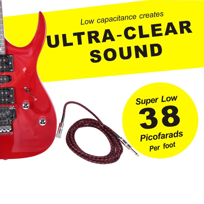 Wholesale Noise-Reducing Right-Angle Audio Electric Guitar Cable 6m 3m Bass Acoustic Electric Guitar Connection Cable