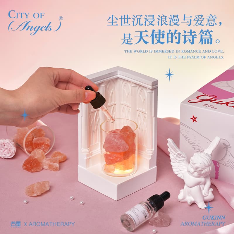 Pink Angel Aromatherapy Ornament Gift Box High-end Diffusing Stone Essential Oil Fireless Aromatherapy Home Fragrance Girl Gift