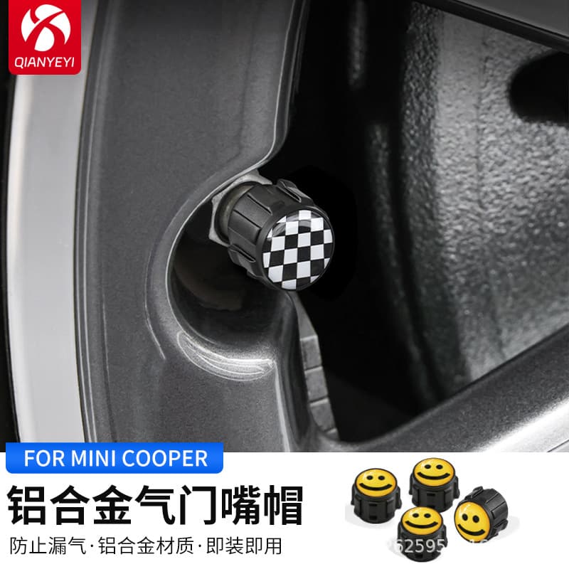 For BMW Mini Valve Stem Caps Decorative Cooper Tire Valve Core Covers Anti-Leak Auto Accessories