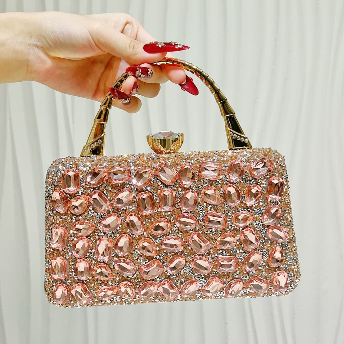 Premium Rhinestone Evening Bag Colorful Resin Crystal Dress Bag European and American Popular Evening Bag High-Quality Crystal Bag Party Bag