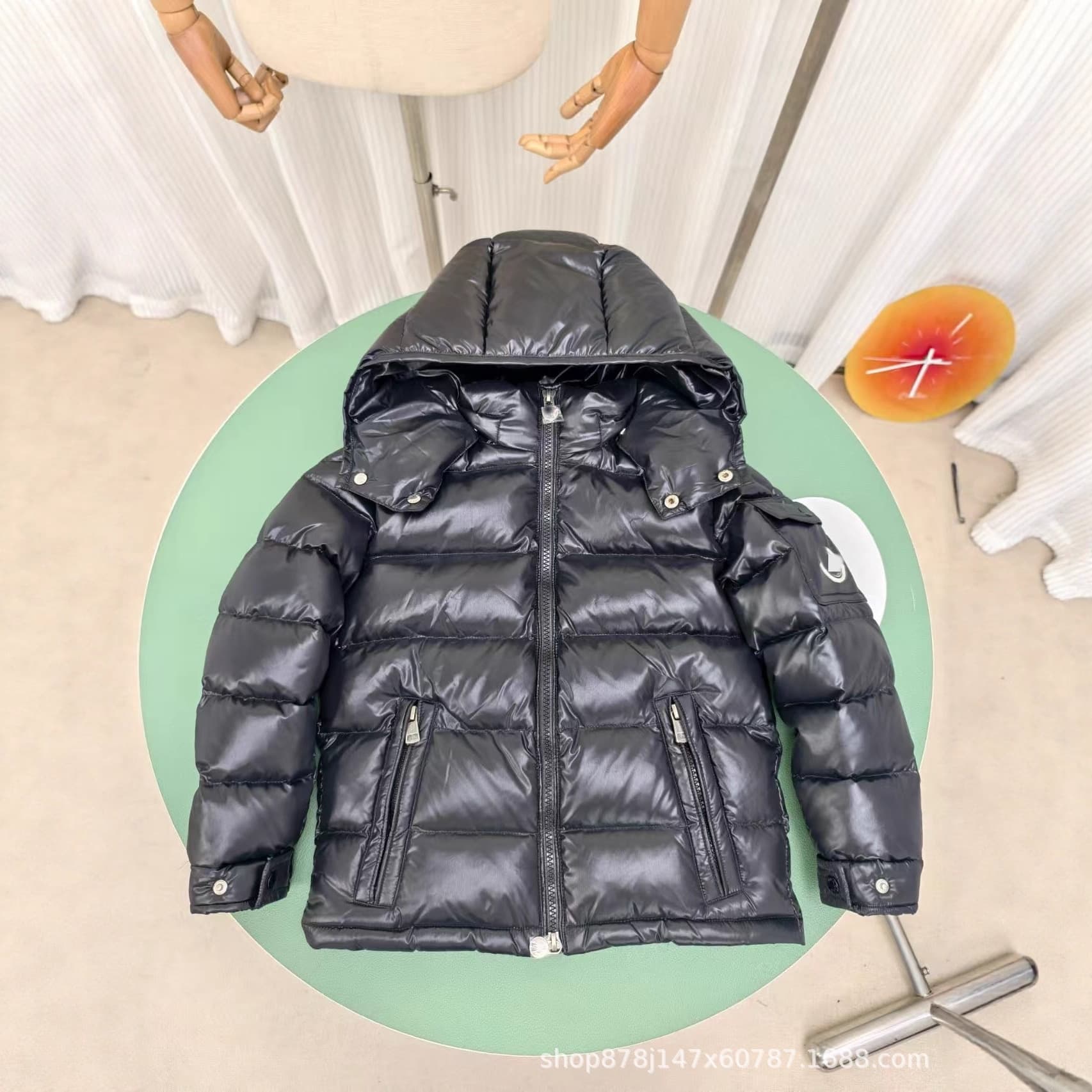 High version M family children's short down jacket trendy brand boys and girls white duck down winter thickened warm jacket
