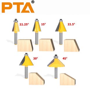 8mm Shank Bevel Edge Chamfer Router Bit Woodworking Milling Cutter Multi-Angle Engraving Bit for Trim Router