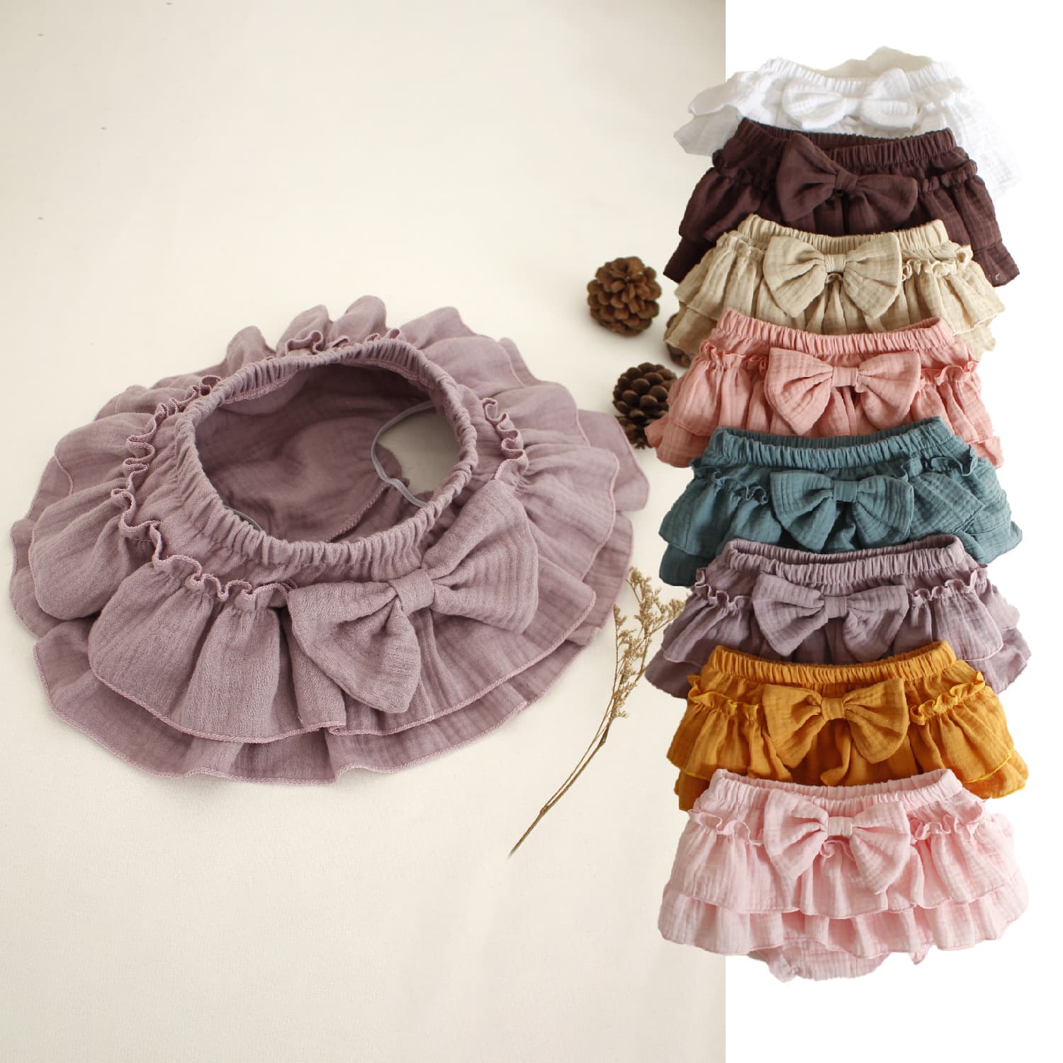 Export new style, cotton crinkle small skirt for girls, sun dress with shorts.