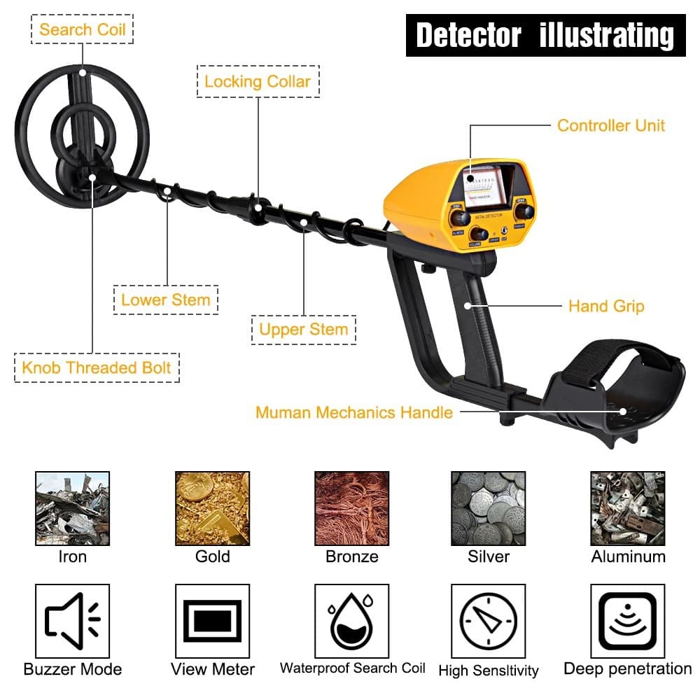 MD5090 Cross-border E-commerce Underground Metal Detector Metal Detecting Device Waterproof Search Coil In Stock