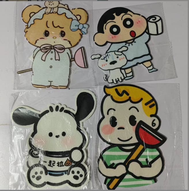 Cartoon felt toilet deodorizing sticker, toilet odor-eliminating felt scented sheet