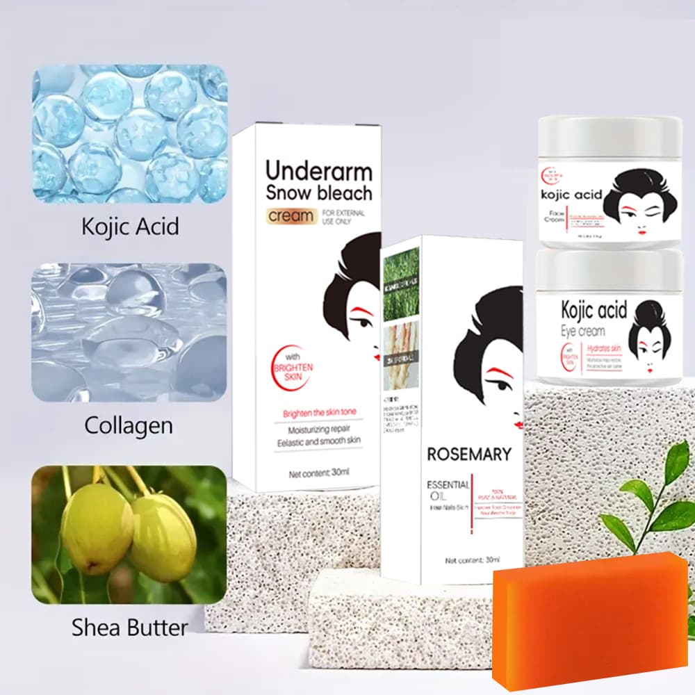 Export model kojic acid Philippines Kojic Acid Face Soap Eye Cream Moisturizing Facial Skincare Set Salon Exclusive
