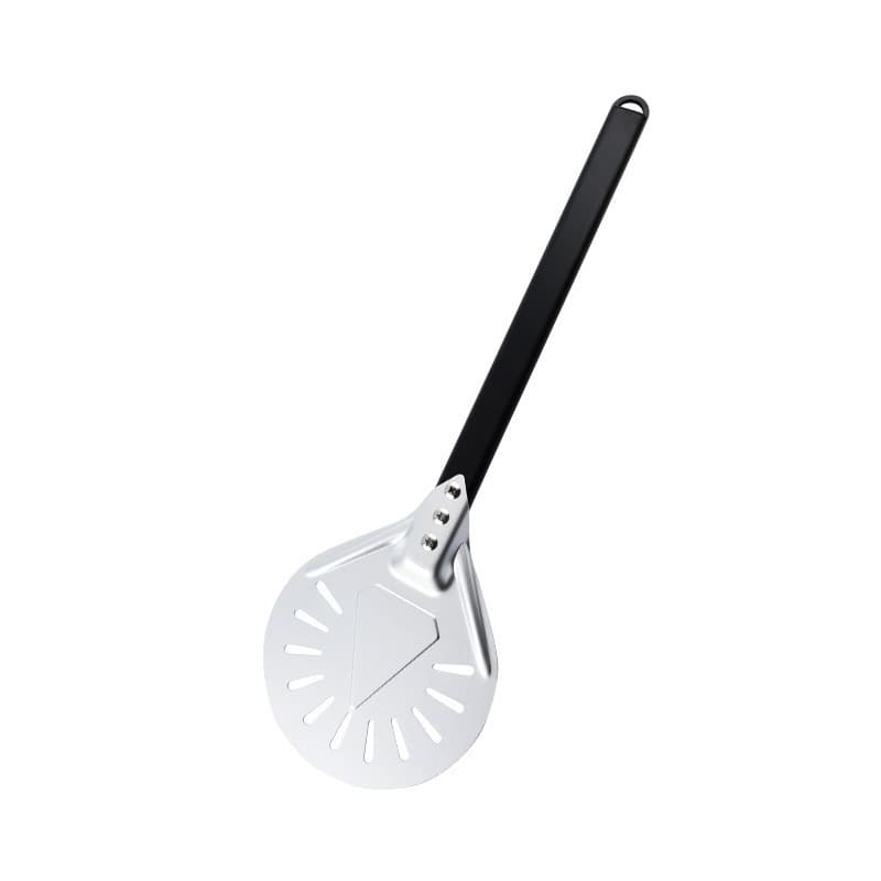 In Stock 7/8/9/10 Inch Round Perforated Anodized Hard Film Pizza Peel Short Handle Oven Turning Transfer Shovel