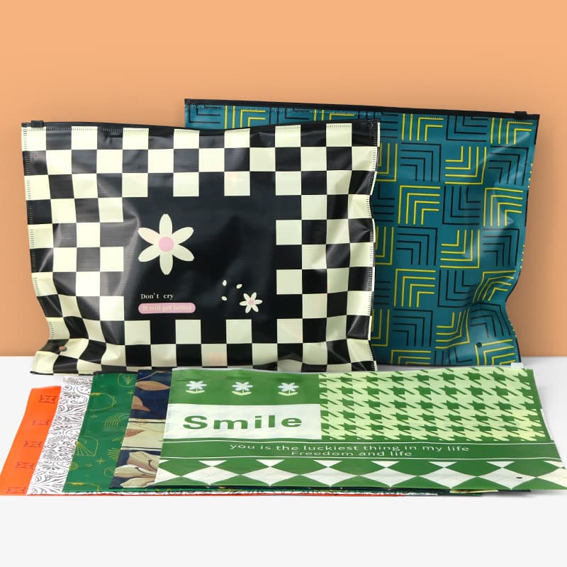 Laminated Non-Woven Zipper Bag Clothing Store Classy Customizable Intimates and Socks Ziplock Bag Can Be Printed with Logo