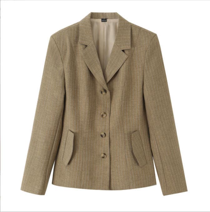 Cross-border European and American clothing AliExpress popular fashion commuter old money style striped blazer