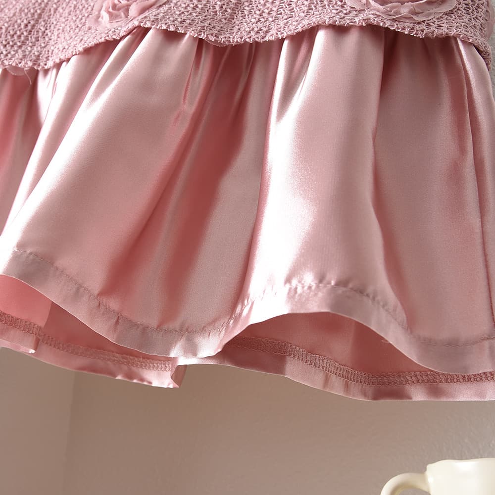 Girls Summer Dress Kids Elegant Vest Dress 3D Flower Birthday Party Dress Beach Vacation Outfit