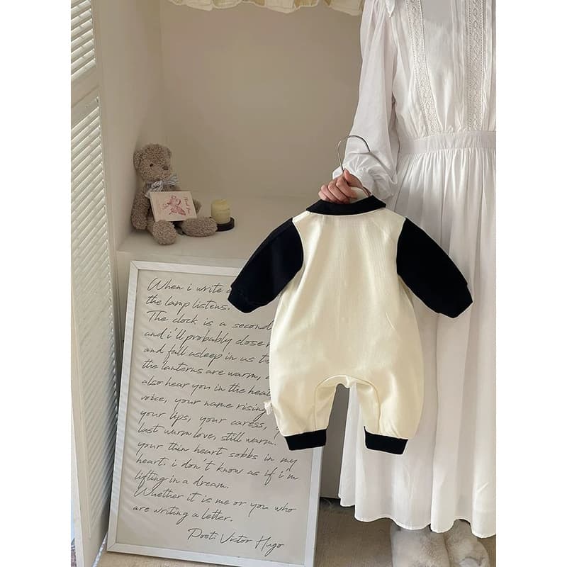2025 Spring New Baby Clothes Cute Cartoon 0-2 Year Old Boy Long Sleeve Bodysuit Spring Crawling Suit 1