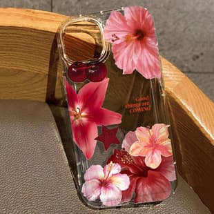 Lily Hibiscus Compatible with Apple iPhone 17 Pro Max Case, 16 Cross-border, 15 Transparent 14 Airbag 13 European and American Trendy Style
