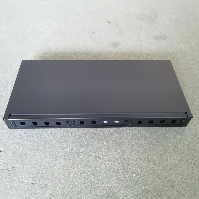 Supply 12-Port Fiber Optic Cable Termination Box Rack Mount ODF Fiber Distribution Frame 19-Inch Fiber Termination Box