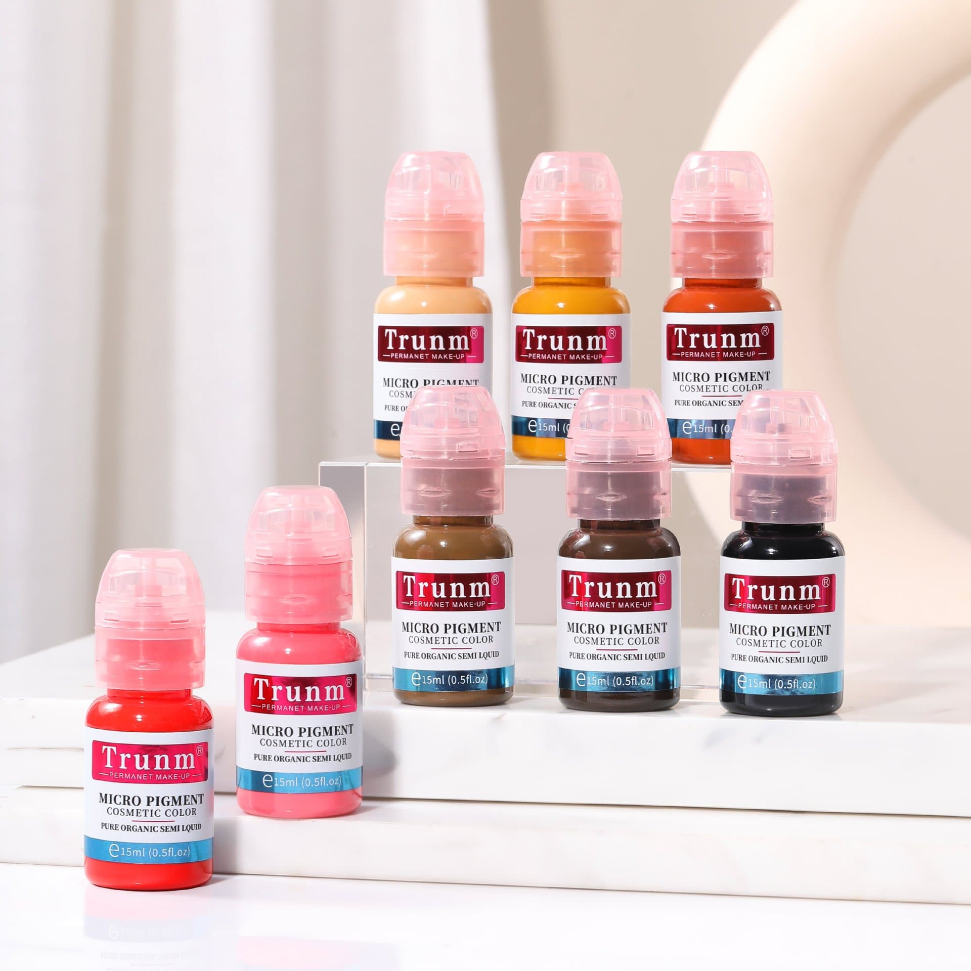 Cross-border Trunm new German semi-permanent makeup pigments, eyebrow and eyeliner liquid, European lip and eyebrow tattoo coloring emulsion OEM