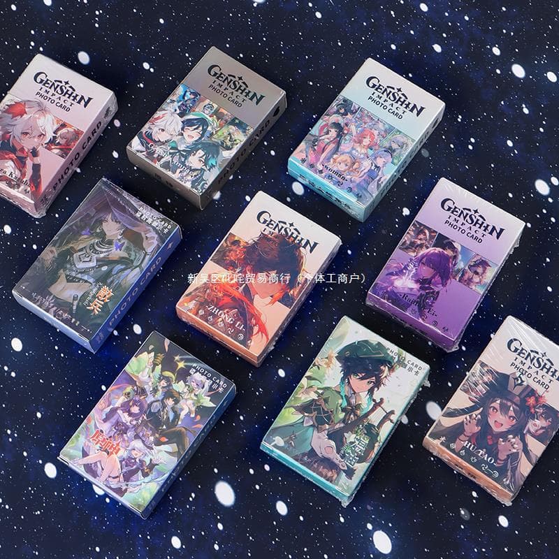 Genshin Impact Character Cards: Raiden Shogun, Yae Miko, Ganyu, Keqing, Noelle, Hu Tao, Postcards