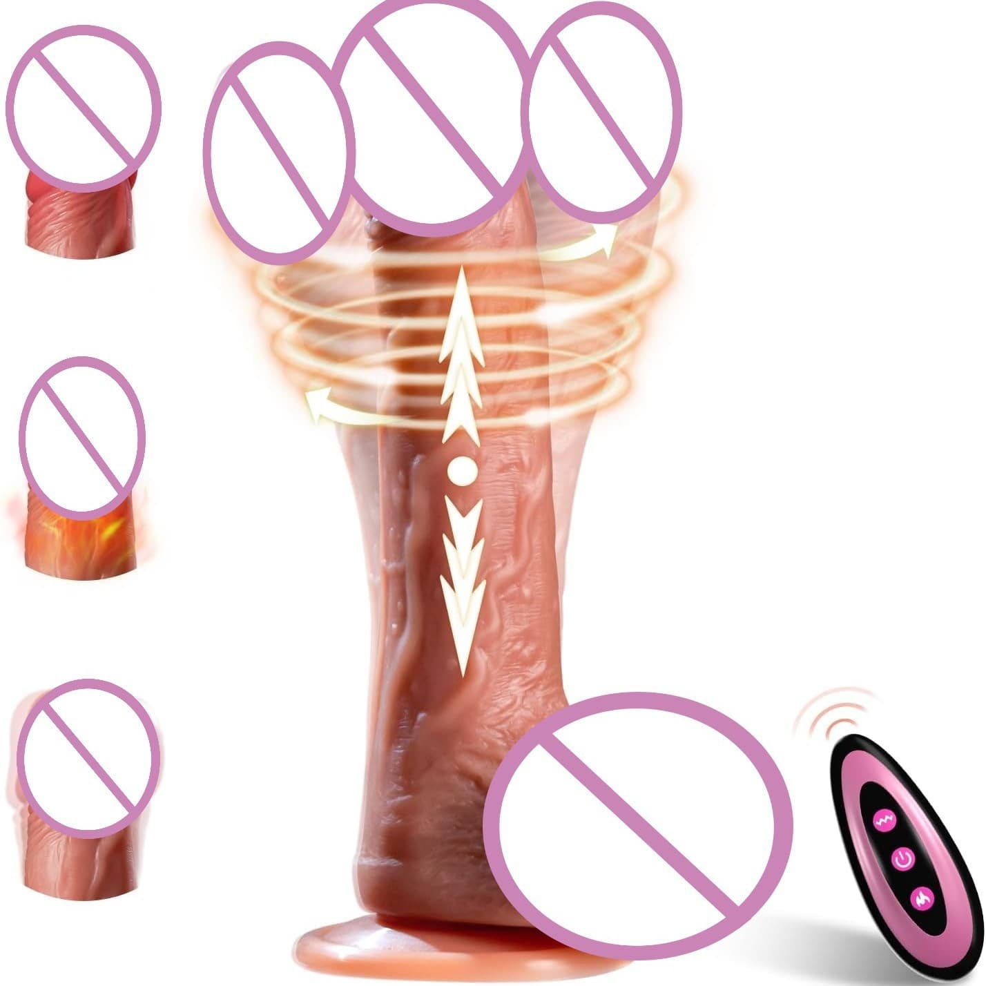 Amazon Cannon King Realistic Silicone Dildo Female Masturbation Telescopic Vibrating G-Spot Massager Adult Novelty Product