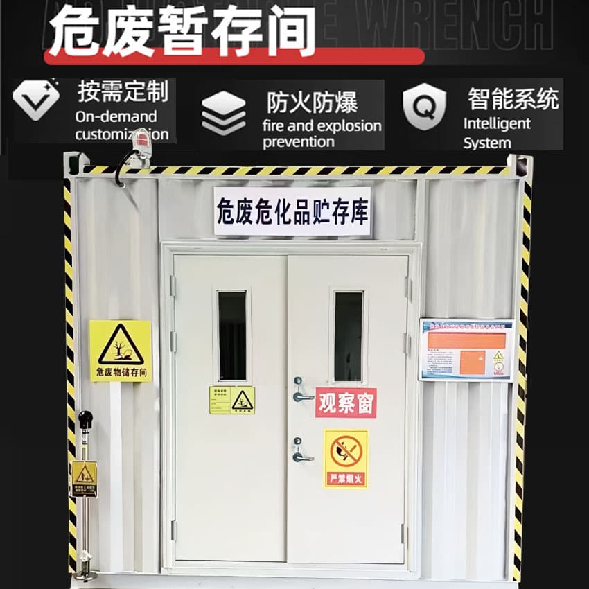 Direct sales explosion-proof hazardous waste temporary storage room, dangerous chemicals storage warehouse, movable container-type hazardous waste temporary storage room