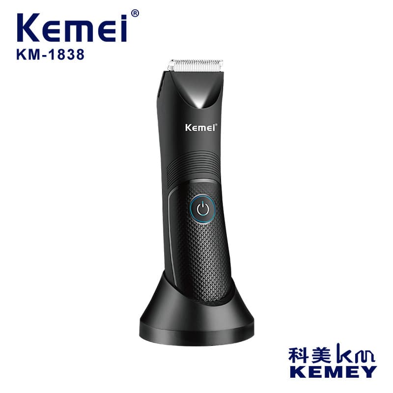 Kemei KM-1838 Hair Removal Trimmer - Multi-Function Full Body Hair Trimmer with USB Charging Base for Trimming Sideburns and Grooming