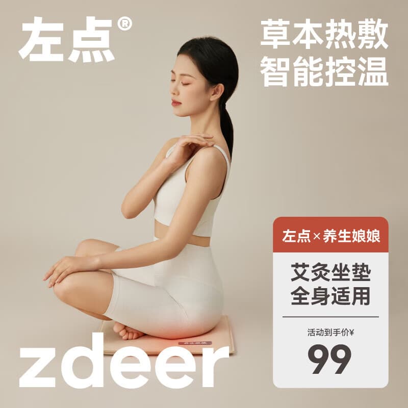 ZuoDian Health Lady Moxibustion with Mugwort, Safflower, and Rose Warm Compress, Universal Office Cushion Holiday Gift