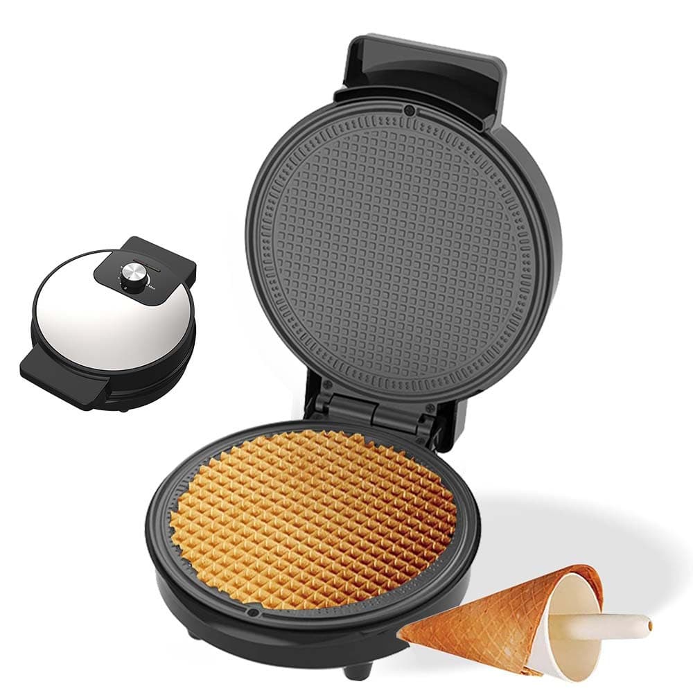 Cross-Border European Standard Household DIY Ice Cream Cone Machine Breakfast Crispy Roll Machine 1000W Electric Pancake Machine