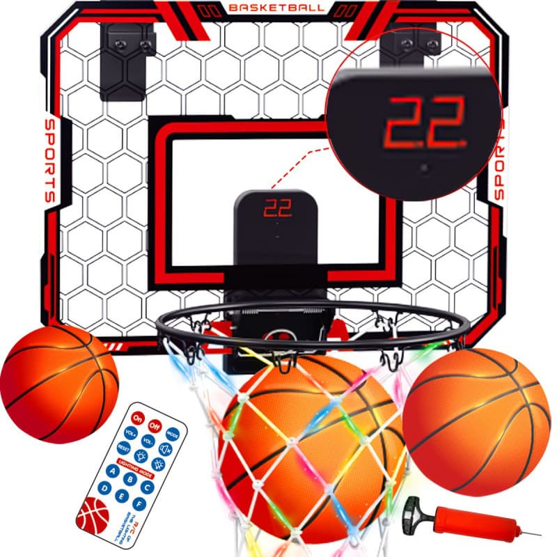 2026 New Cross-border Drop Shipping LED Teen Door Basketball Hoop (Cross-border Drop Shipping)