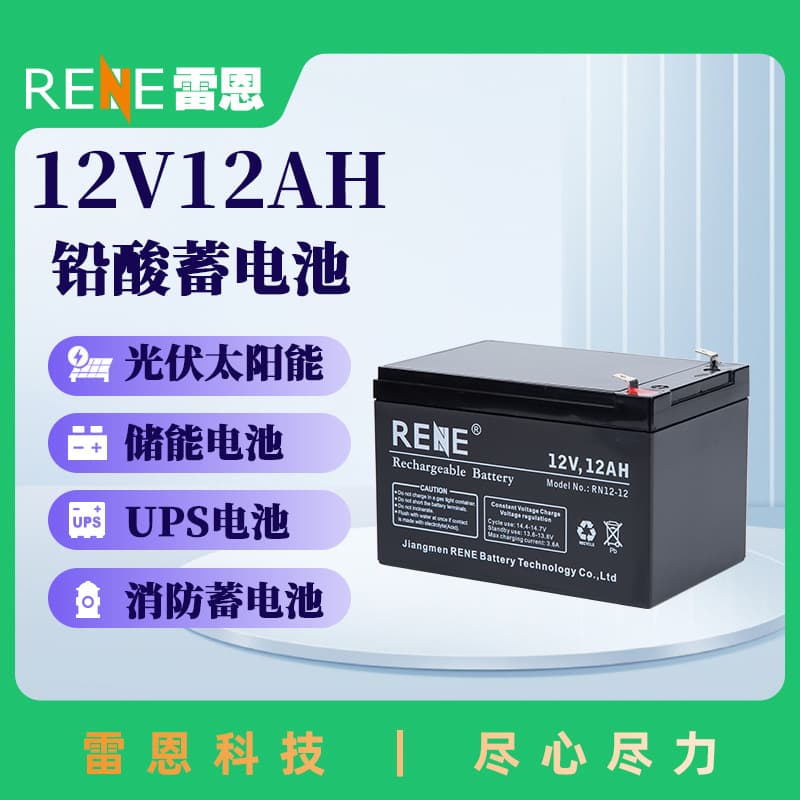 Leien RENE Lead-Acid Battery 12V 12AH Stall Night Market Lighting Solar System Energy Storage Battery Manufacturer