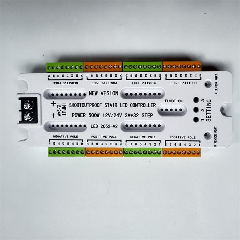 English step light two-wire induction water following partition full brightness 12V24V universal anti-short circuit stair controller
