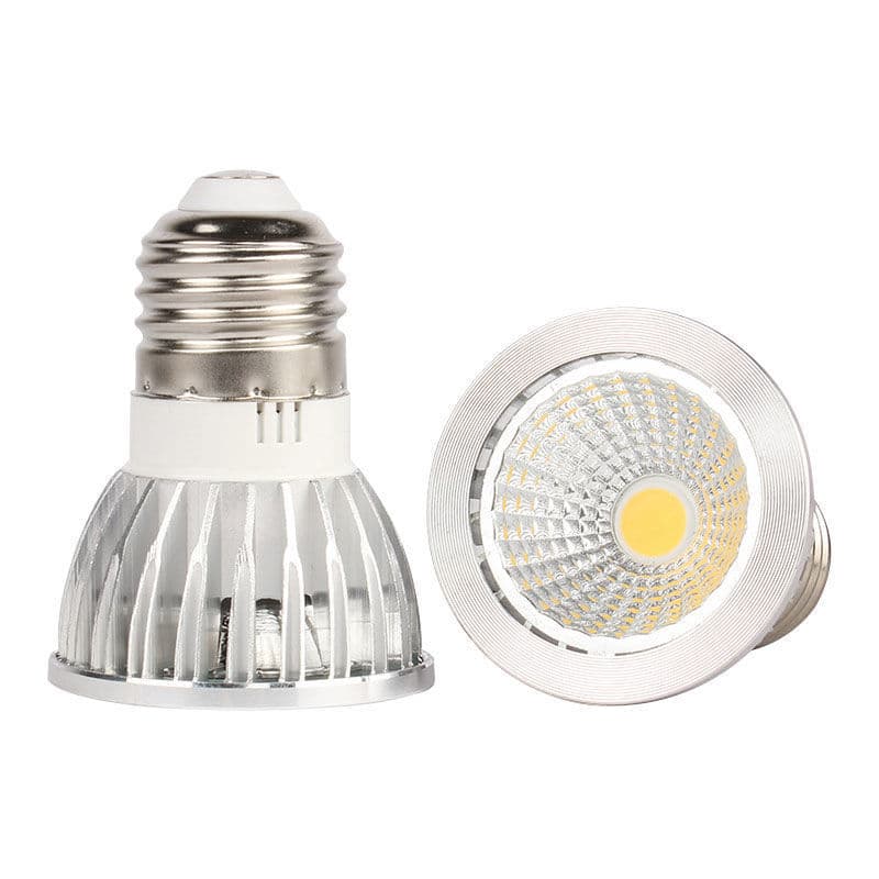LED Spotlight Cup COB Spotlight Bulb E27 Screw Base 3W 5W Downlight Super Bright Warm White Single Light Recessed Light Source