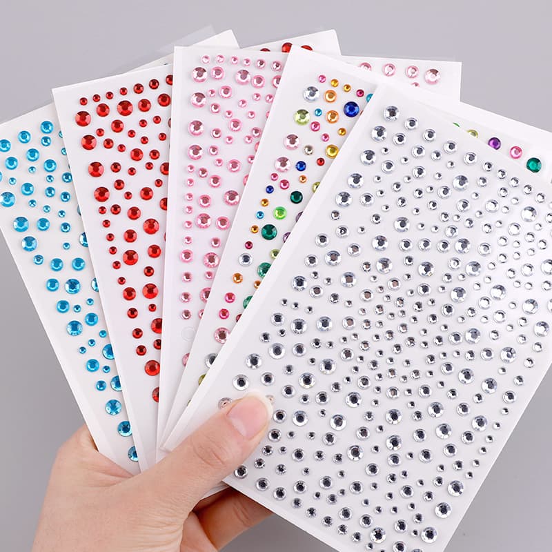 Cross-border large-scale starry sky 325 3456mm rhinestone diamond stickers beauty face stickers makeup stickers nail art diamond stickers