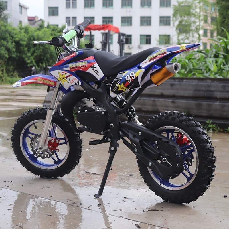 Mini Snowmobile 2-Stroke Off-Road Bike 49CC Kids Mountain Motorcycle Small All-Terrain Beach Racing Kart