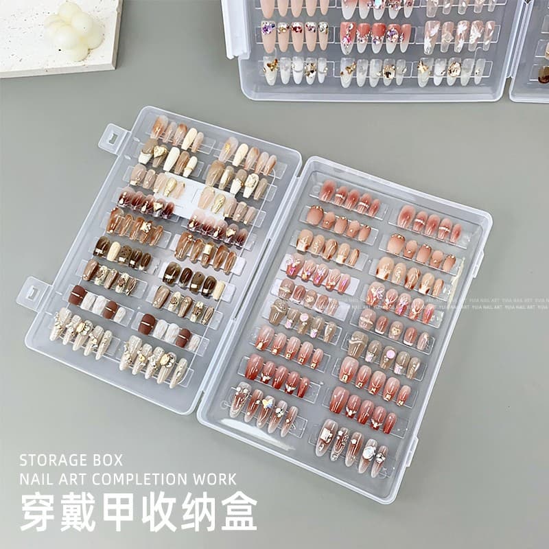 Manicure wear nail storage box transparent dust-proof plate-making handmade work style arrangement display color card book