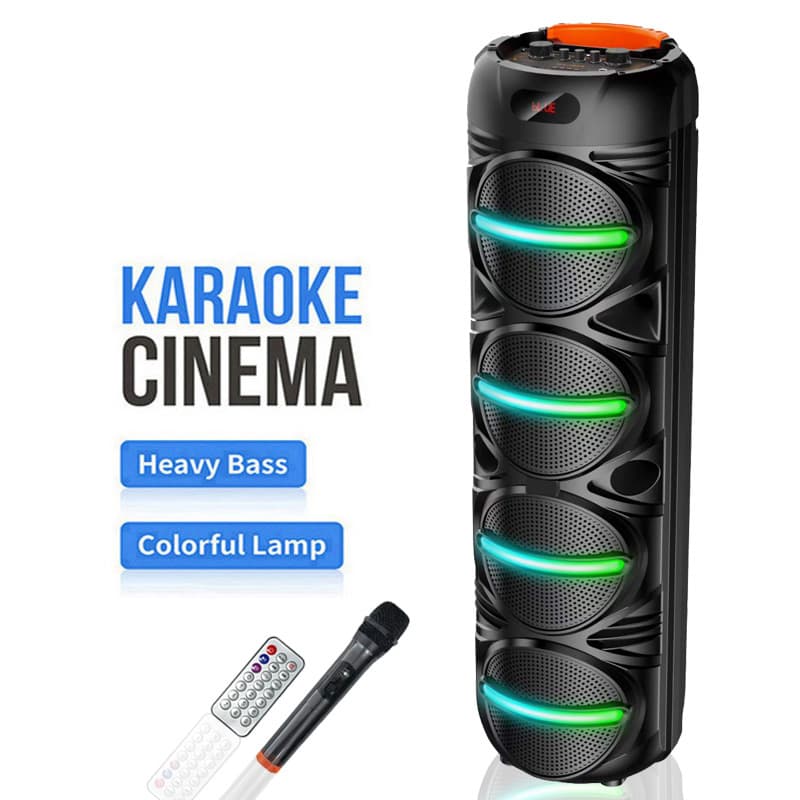 Cross-Border New Multi-Function Card Slot Bluetooth Speaker Outdoor Karaoke Speaker Ultra-Long Battery Life Large Speaker Horn