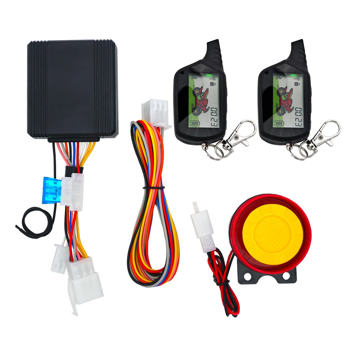 New Full-Function Cross-Border Motorcycle Two-Way Anti-Theft Alarm 12V Ignition Remote Control Vibration Alarm