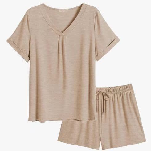 European and American Loungewear Set Pajamas Short Sleeve Casual Shorts